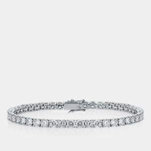 8.00 cts Round 18k White Gold Stunning Lab Grown Diamond Tennis Bracelet