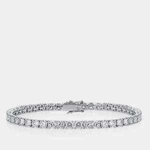 7.50 cts Round 18k White Gold Stunning Lab Grown Diamond Tennis Bracelet