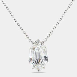 10.00 cts Decagonal Step Cut Lab Grown Diamond 18k White Gold Chain Necklace
