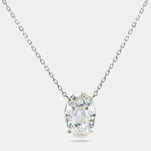 10.00 cts Step Cut Lab Grown Diamond 18k White Gold Chain Necklace