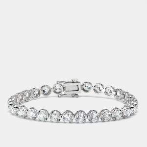 8.61 cts Round Brilliant Cut Lab Grown Diamonds 18k White Gold Tennis Bracelet