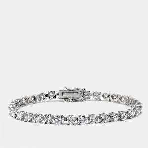 8.02 cts Round Brilliant Cut Lab Grown Diamonds 18k White Gold Tennis Bracelet