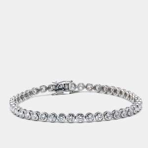 5.96 cts Round Brilliant Cut Lab Grown Diamonds 18k White Gold Tennis Bracelet
