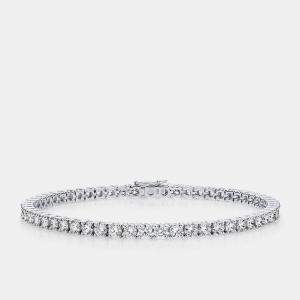 7.50 cts Round Brilliant Cut Lab Grown Diamonds 18k White Gold Tennis Bracelet