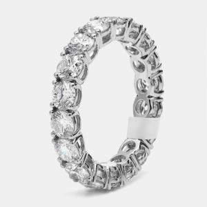 Pre Owned 3.60 cts Round Brilliant Lab Grown Diamonds 18k White Gold Eternity Band Ring Size 54