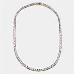 26 cts Round Lab Grown Diamond 18k White Gold Necklace