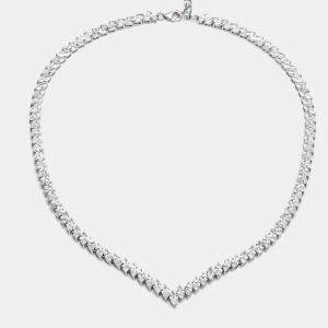 Pre Owned 30.5 Cts Marquise 18K White Gold Lab Grown Diamonds Necklace