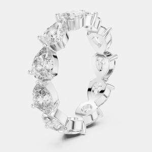 Pre Owned 3.00 cts Pear Cut 18k White Gold Lab Grown Diamond Ring Size 53