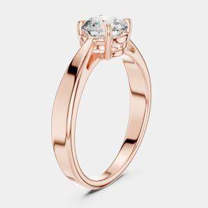 Pre Owned 5.00 cts Round 18k Rose Gold Solitaire Lab Grown Diamond Band RIng Size 53