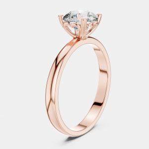 Pre Owned 6.00 cts Round 18k Rose Gold Solitaire Lab Grown Diamond Band Size 53