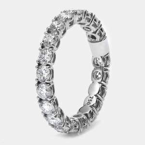 Pre Owned 2.18 cts Round Brilliant Lab Grown Diamonds 18k White Gold Eternity Band Ring Size 53