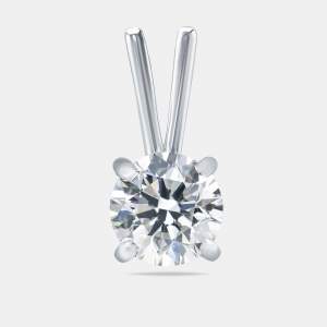 Pre Owned 0.54 cts Round Brilliant Cut 18k White Gold Lab Grown Diamond Pendant