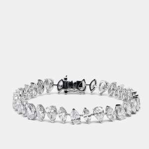 Pre Owned 13.5 cts Pear and Marquise Lab Grown Diamond 18k White Gold Bracelet