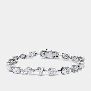 Pre Owned 9.5 cts Lab Grown Diamond 18k White Gold Bracelet