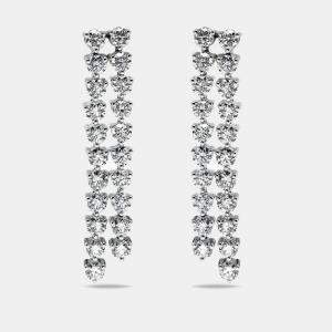 Pre Owned 4.5 cts Round Lab Grown Diamonds 18k White Gold Earrings