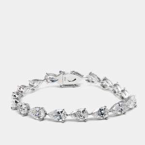 Pre Owned 18 cts Pear Lab Grown Diamonds 18k White Gold Bracelet