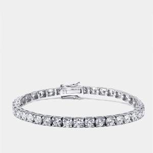 Pre Owned 7 cts Round Lab Grown Diamonds 18k White Gold Bracelet