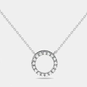 Pre Owned 0.49 cts Round Lab Grown Diamonds 18k White Gold Necklace