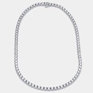 Pre Owned 30.00 cts Round Lab Grown Diamonds 18k White Gold Tennis Necklace