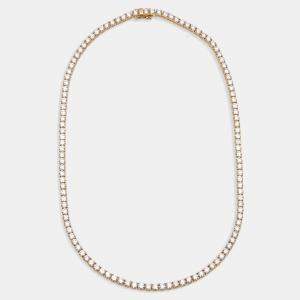 مملوكة مسبقًا 19.4 cts Round Lab Grown Diamonds 18k Yellow Gold Necklace