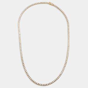 مملوكة مسبقًا 11.9 cts Round Lab Grown Diamonds 18k Yellow Gold Necklace
