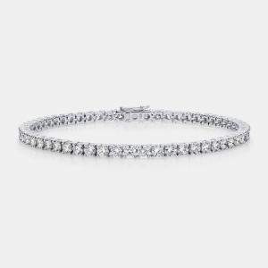 مملوكة مسبقًا 5.30 cts Round Brilliant Cut Lab Grown Diamonds 18k White Gold Tennis Bracelet