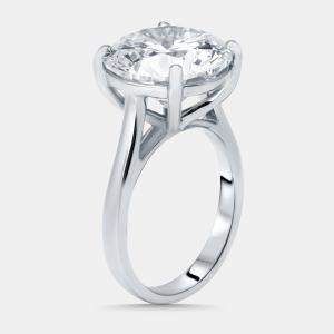 Pre Owned 7.01 cts Round Lab Grown Diamond 950 Platinum Ring Size 50