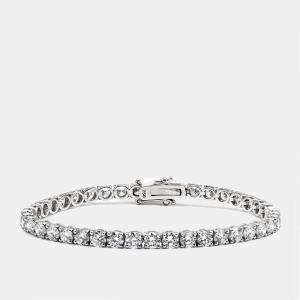 Pre Owned 11.5 cts Round Lab Grown Diamonds 18k White Gold Bracelet