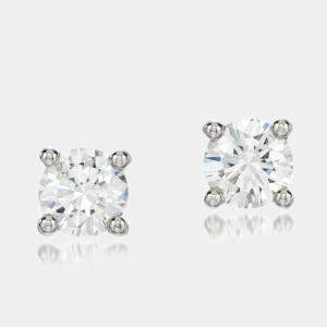 18k White Gold Diamonds 1.40 ct. Stud Earrings