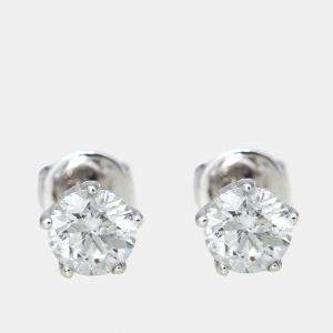 18k White Gold 0.9 ct Diamond Earrings