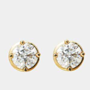 18k Yellow Gold 0.83 ct Diamond Earrings