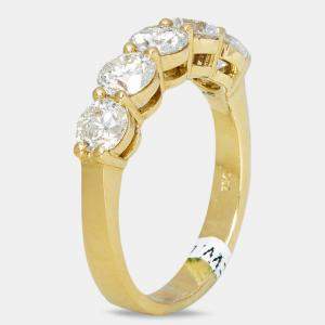18k Yellow Gold 2 ct Diamond Ring EU 55