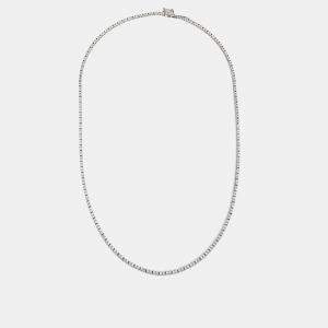 Elegant Diamond 1.68 cts 18k White Gold Tennis Necklace