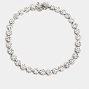 18k White Gold Diamonds 4.05 cts Elegant Bracelet 