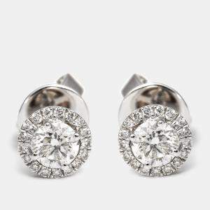 Daily Wear Diamond 0.52 cts 18k White Gold Stud Earrings