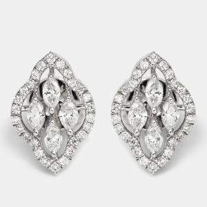 Dazzling Diamond 0.53 ct 18k White Gold Stud Earrings