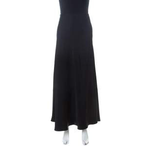 The Row Black Crepe Fluted Hem Annistyn Skirt XS 