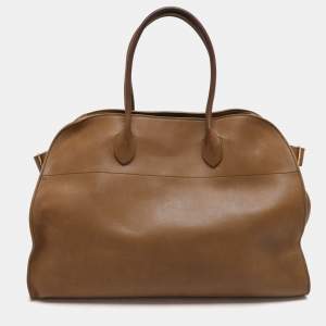 The Row Brown Leather The Margaux 17 Satchel