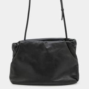 Pre Owned The Row Black Leather Shoulder Bag