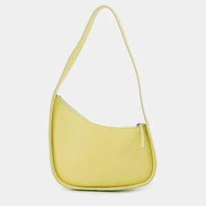 Pre Owned The Row Half Moon Shoulder Bag Yellow Leather