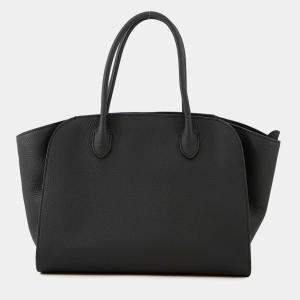 Pre Owned The Row Marlo Tote Black Calf Leather Size 12