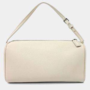 Pre Owned The Row White Leather 90's Baguette Bag