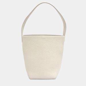 Pre Owned The Row White Leather North South Parkback Small