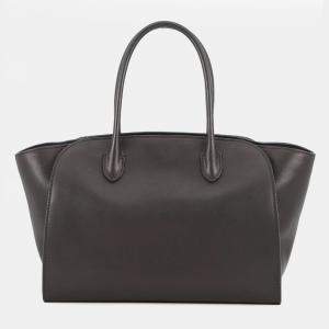 مملوكة مسبقًا The Row Marlo Tote Black Calf Leather Size 12