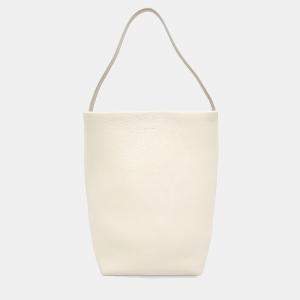 Pre Owned The Row White Leather North South Parkback Large