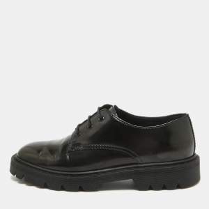 The Row Black Brushed Leather Ranger Derby Size 35.5