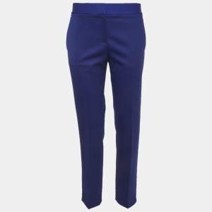 مملوكة مسبقًا Theory Blue Wool Crepe Pants M