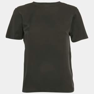 Theory Black Silk & Cotton Half Sleeve T-Shirt S