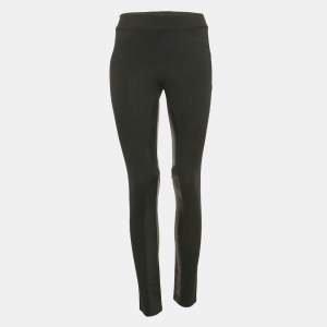 Theory Black Leather Trim Jersey Leggings S