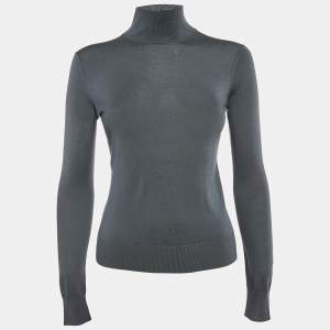 Theory Grey Wool Knit Turtle Neck Sweater XS